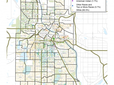 Racial and Ethnic Diversity in Minneapolis (2010 Census)