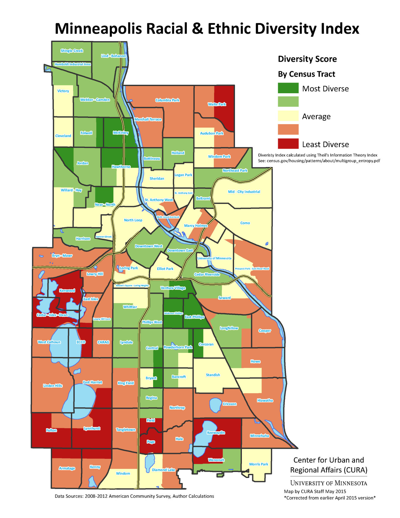Minneapolis Racial/Ethnic Diversity Index