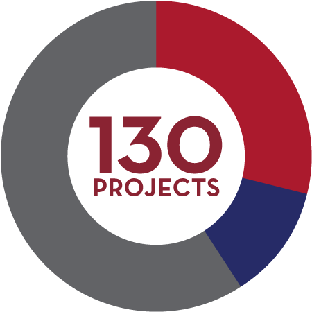 Total Number of Projects–130