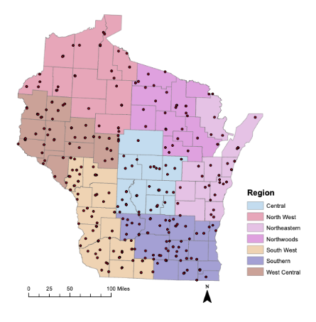 Map 2: Section 515 Properties - Wisconsin