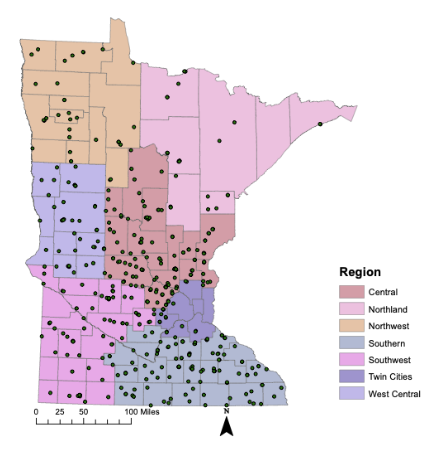 Map 1: Section 515 Properties - Minnesota