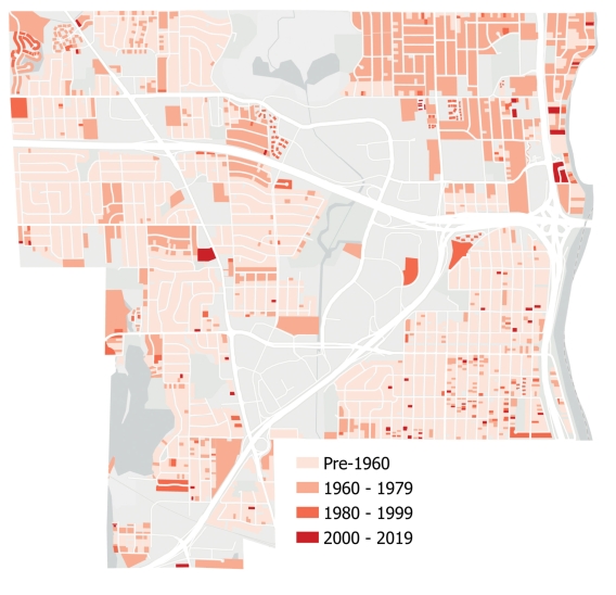 Figure 9. Map of Housing in Brooklyn Center by Year Built